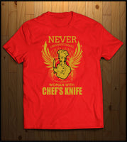 Never Underestimate a Women chef with a Knife
